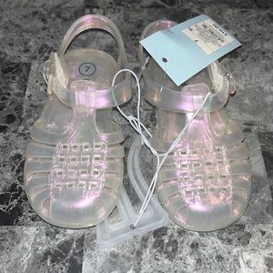 Cat and Jack Sunny Jelly Sandals Clear Girls